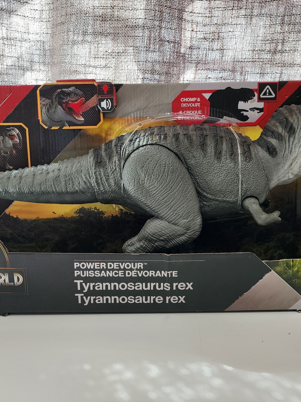 Mattel Jurassic World Rebirth Power Devour Tyrannosaurus Rex Dinosaur Figure